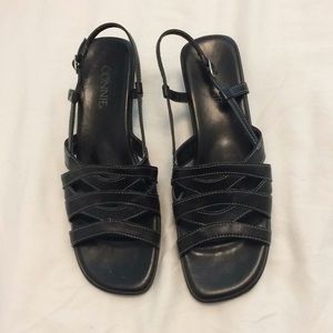 Connie Black Strap sandals
